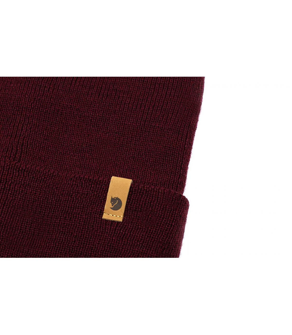 burgundy Fjällräven wool beanie